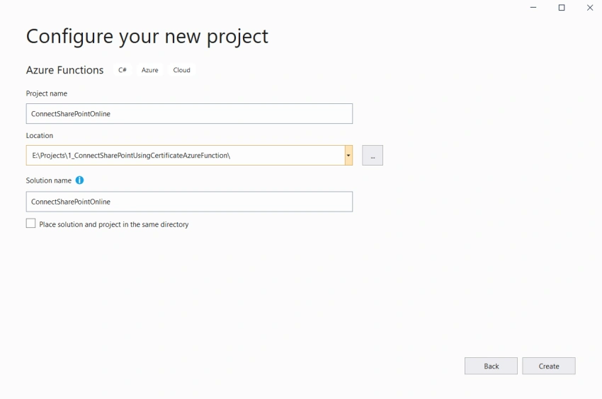 Connecting to SharePoint Online using Certificate based Authentication in Azure Function
