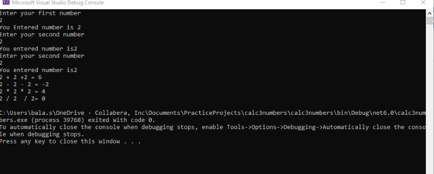 Naming Console Application