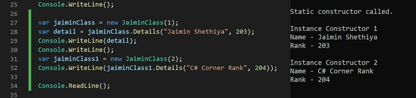 Primary Constructor
