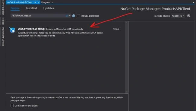 Consume Any Web API From Within Your C# Applications Using AKSoftware.WebApi Library