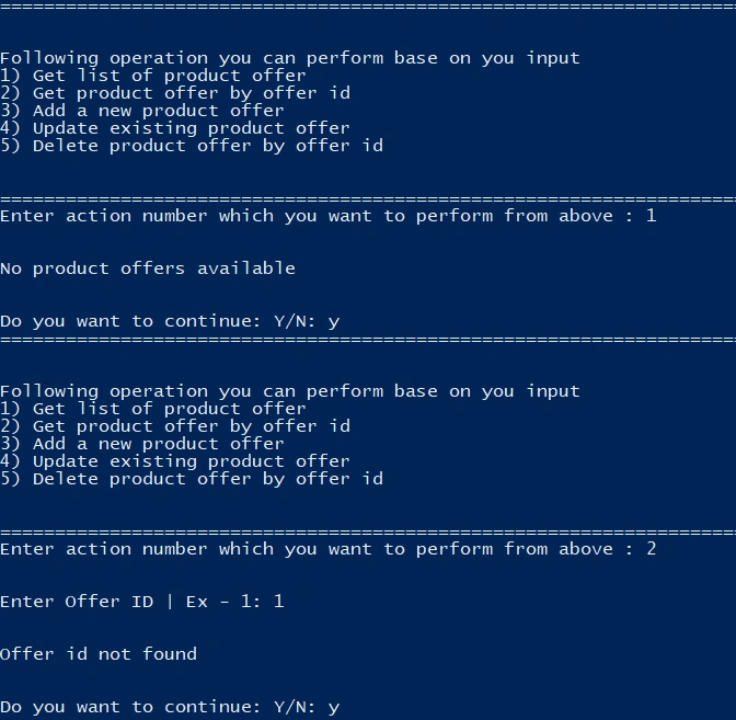 Consume the .NET Core 6 Web API in PowerShell script and perform CRUD operation