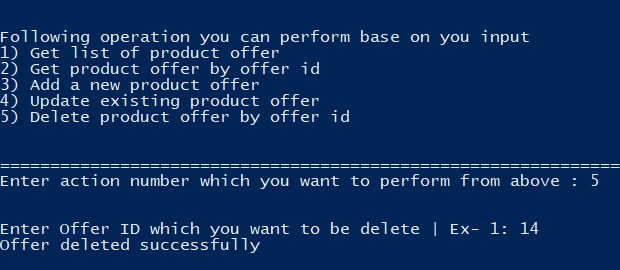 Consume the .NET Core 6 Web API in PowerShell script and perform CRUD operation