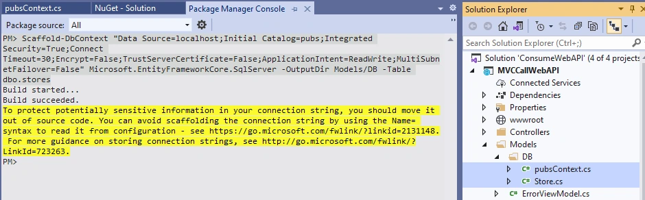 Consume Web API By MVC Client In .NET Core, Server And Framework