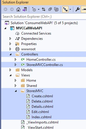 Consume Web API By MVC Client In .NET Core, Server And Framework