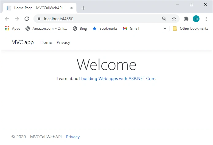 Consume Web API By MVC Client In .NET Core, Server And Framework