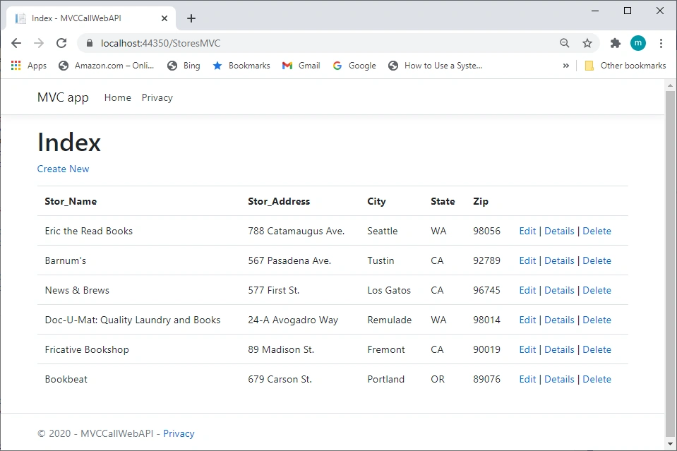 Consume Web API By MVC Client In .NET Core, Server And Framework
