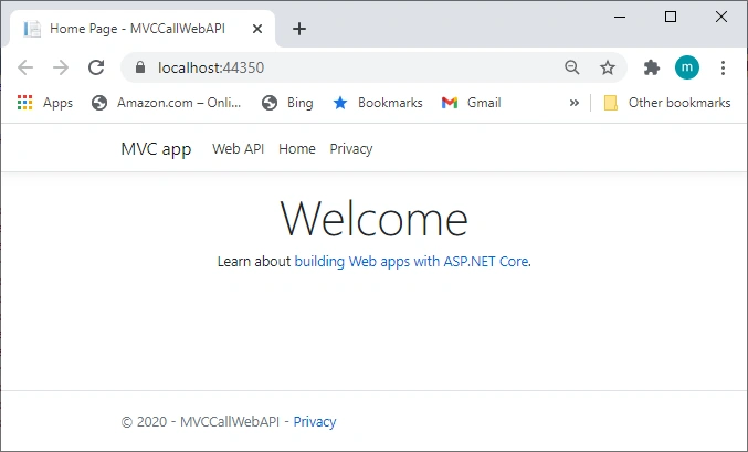 Consume Web API By MVC Client In .NET Core, Server And Framework