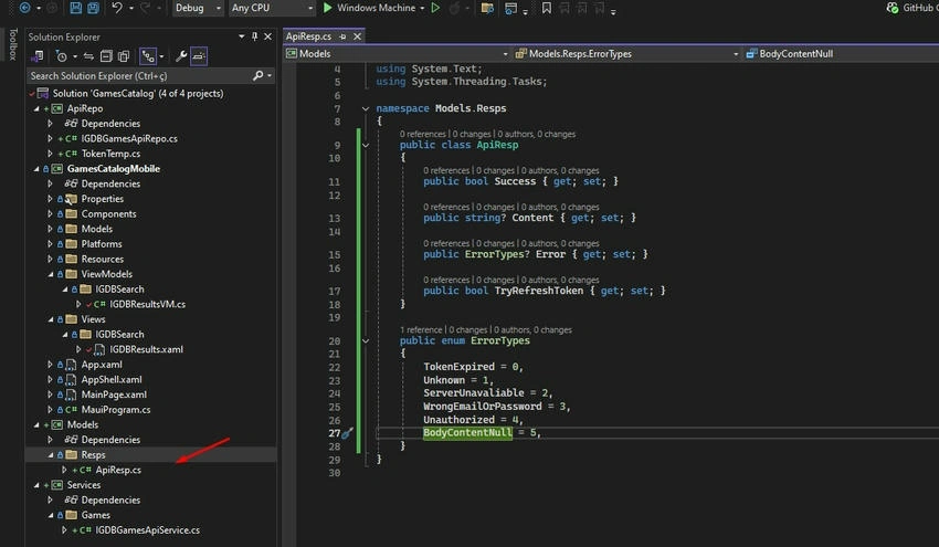 API responses