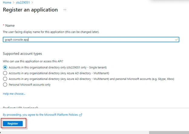 Creating Azure AD App