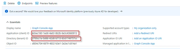 Creating Azure AD App