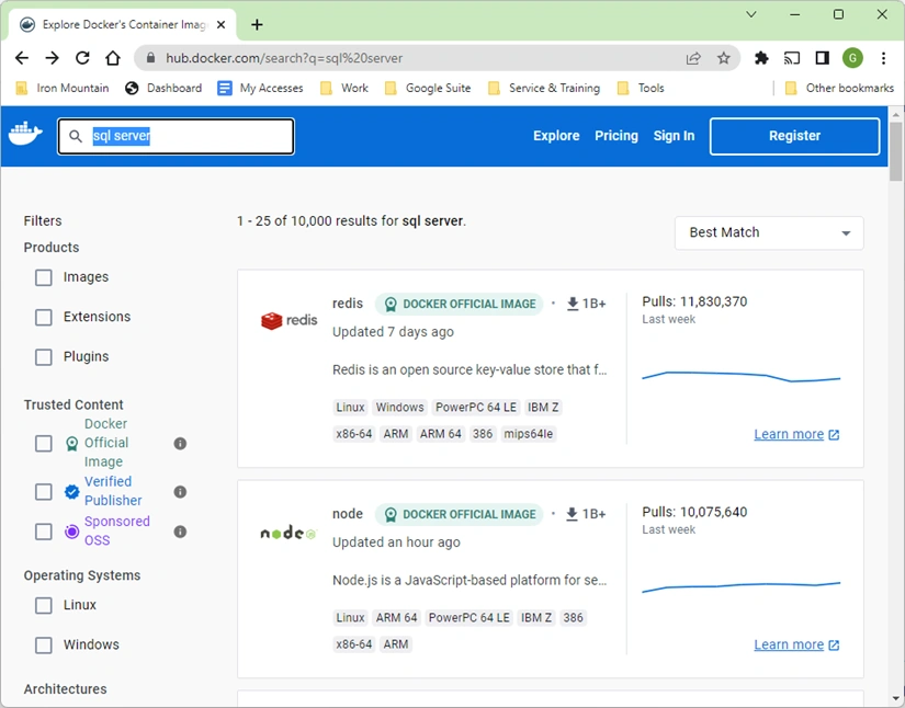 Installing SQL Server into Docker