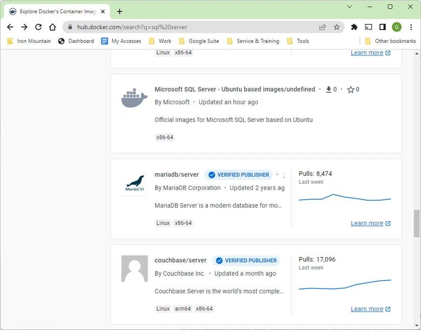 Installing SQL Server into Docker