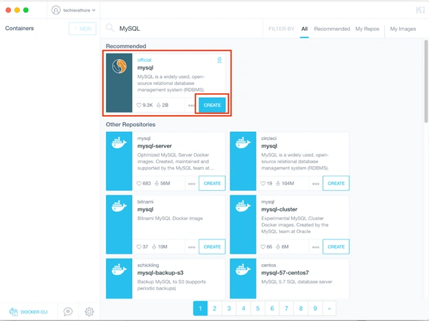 Containerised MySQL On Mac Using Kitematic