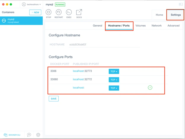 Containerised MySQL On Mac Using Kitematic