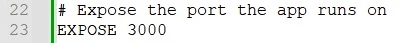 Port the app runs
