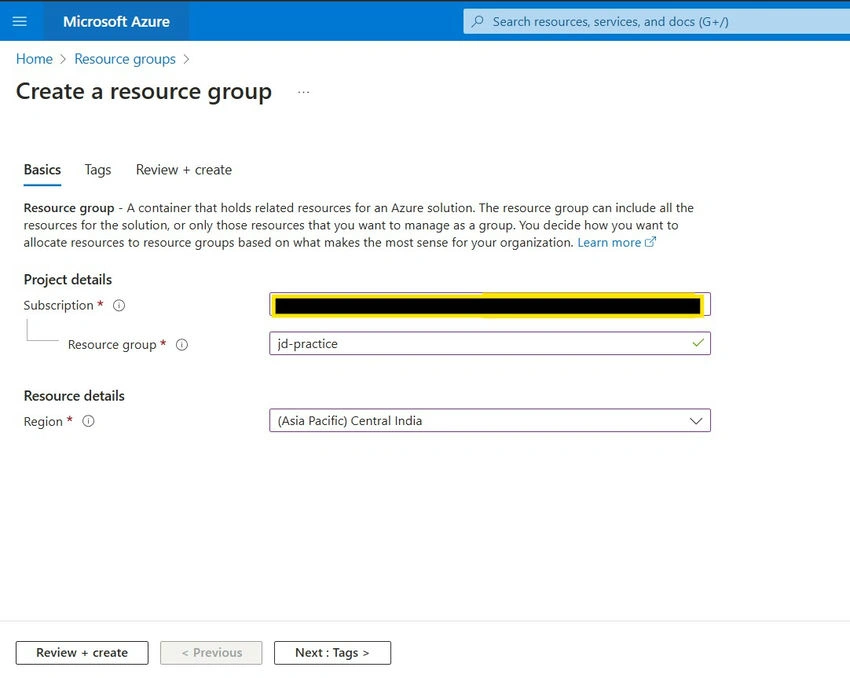 Azure portal 