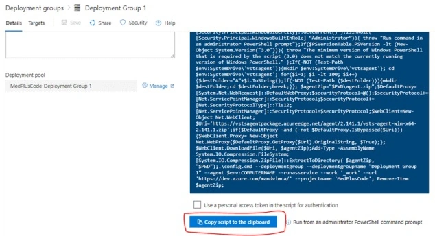 Copy script to the clipboard