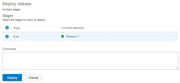 Deploy release