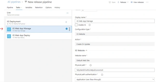 IIs web app manage