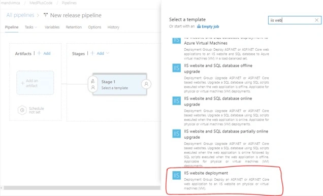 IIS website deployment