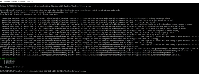 Dotnet build