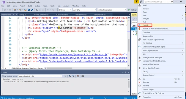 Continuous Integration And Deployment (CI/CD) Of ASP.NET Core Application On Azure Web App Using Jenkins