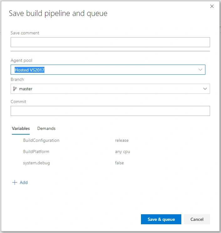 Build pipeline