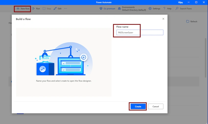 Control screen saver action in Desktop flow using Microsoft Power Automate