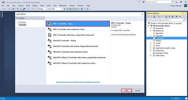 Controllers In ASP.NET MVC Application