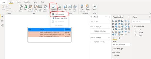 Convert Data From HTML To Plain Text In Power BI