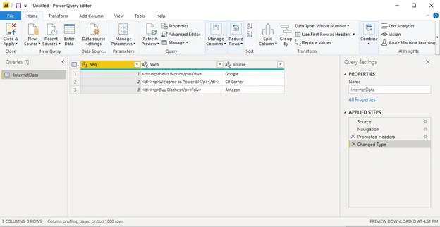 Convert Data From HTML To Plain Text In Power BI