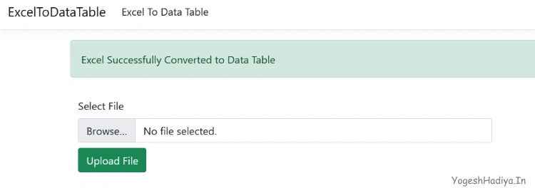 Convert Excel to Data Table in ASP.Net Core Using EP Plus