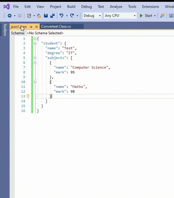 Convert JSON into Classes