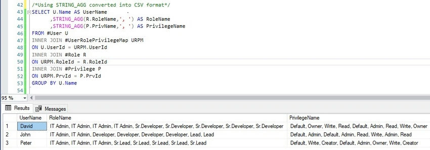 CSV format