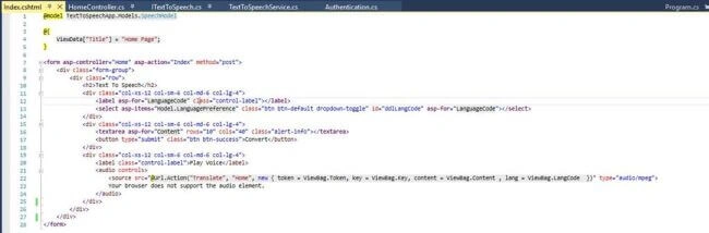 Convert Text To Speech In Multiple Languages Using ASP.NET Core And C#