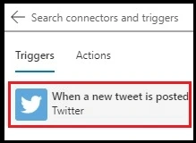 Triggers tab