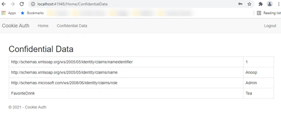 Cookie Authentication In ASP.NET Core
