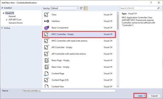 Cookie Authentication In ASP.NET Core