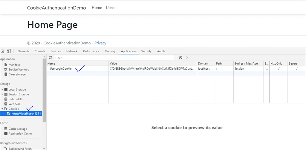 Cookie Authentication In .NET Core 3.0