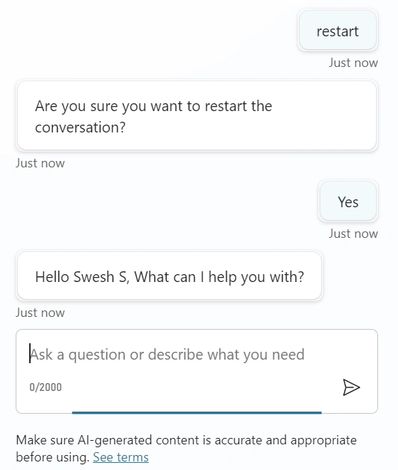 Reset Conversation
