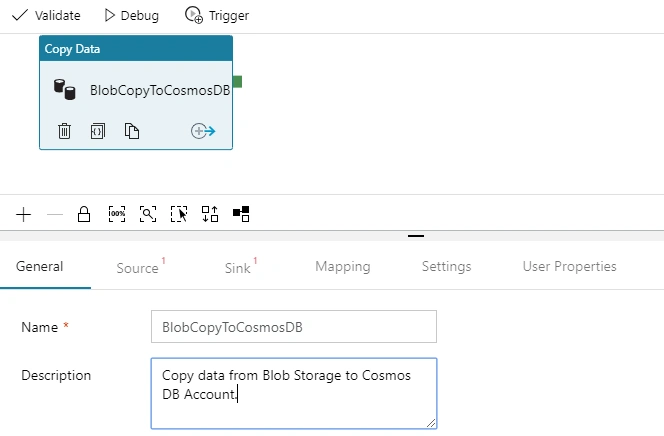 Copy Data From Blob Storage To Cosmos DB Using Azure Data Factory