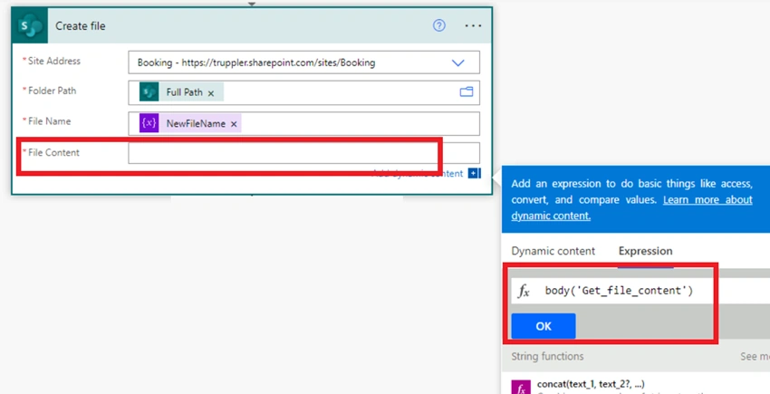 Copy File With New Name In SharePoint Document Library Using MS Flow