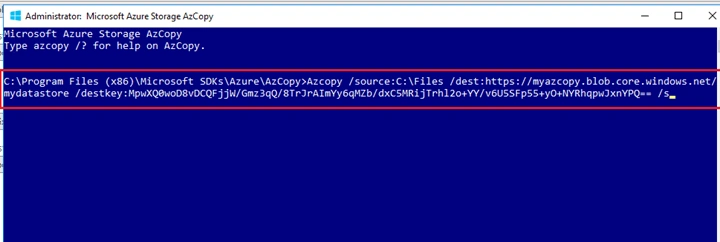 Copy Our On-Premises Data To Azure Storage Using AZCopy