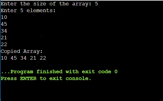 Copy array in Java