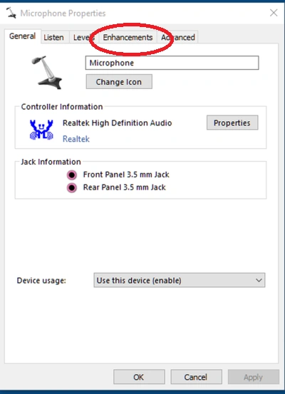 microphone property