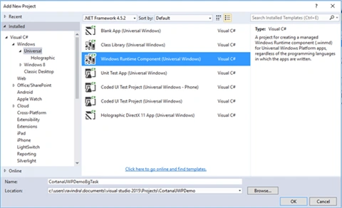 Add Windows Runtime Component