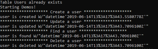 Azure Cosmos DB Table API