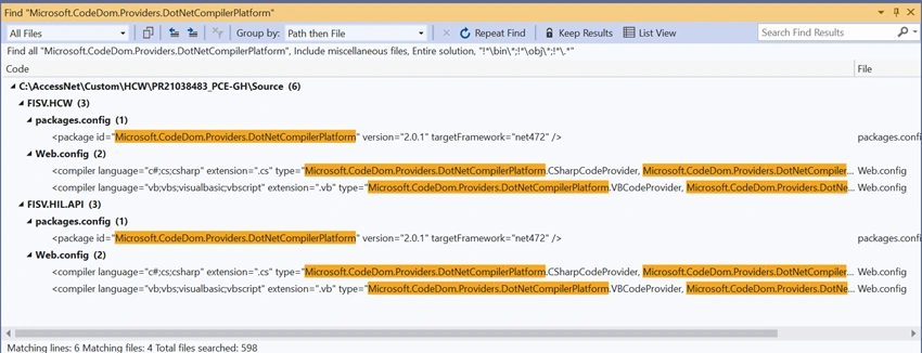 Could not find a part of the path ... bin\roslyn\csc.exe