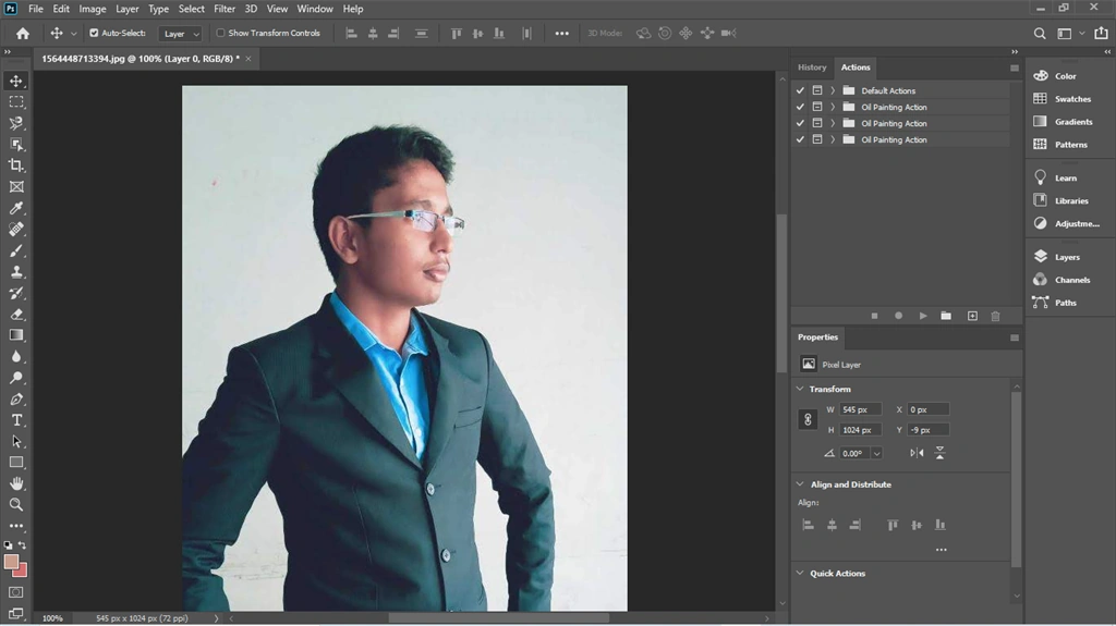 Converting An Image Into Oil Painting Using Actions In Photoshop