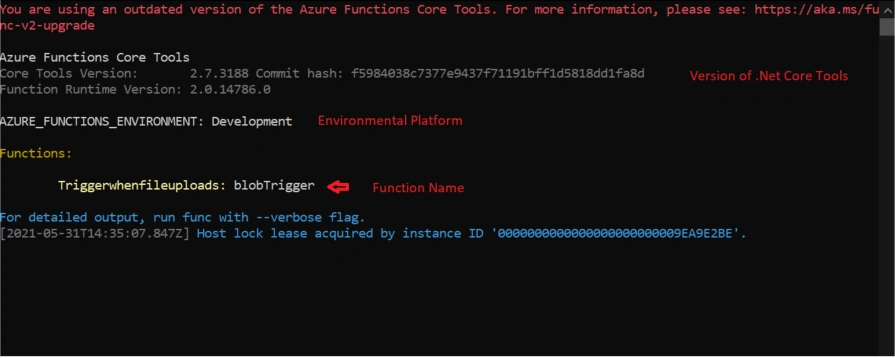 Create A Azure Function Triggered By Blob Storage Using C#